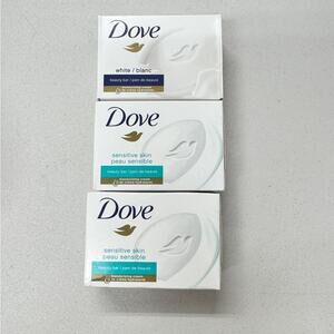 Dove Sensitive Skin Bar Soap Set 3 Peice NIB